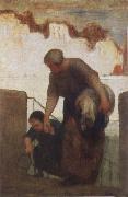 The Washer woman Honore  Daumier